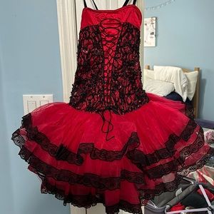 Black and red tutu costume